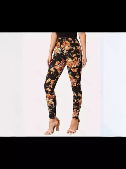 Women's Outer Wear Printed Stretch Slimming Skinny Pants - iztia