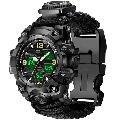 Waterproof Dual Display Electronic Tactical Watch - iztia