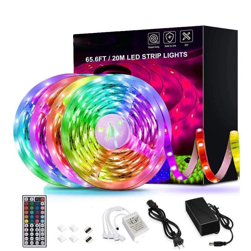 LED Strip Lights Lamp 5050 RGB Flexible Tape Diode 5M Controller Room Decor TV Computer BackLight Decoration Christmas - iztia