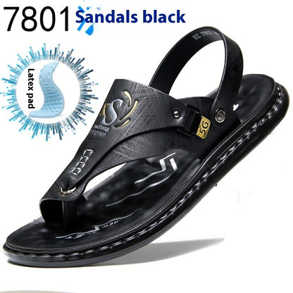 Men's Fashion Latex Soft Bottom Flip Sandals - iztia