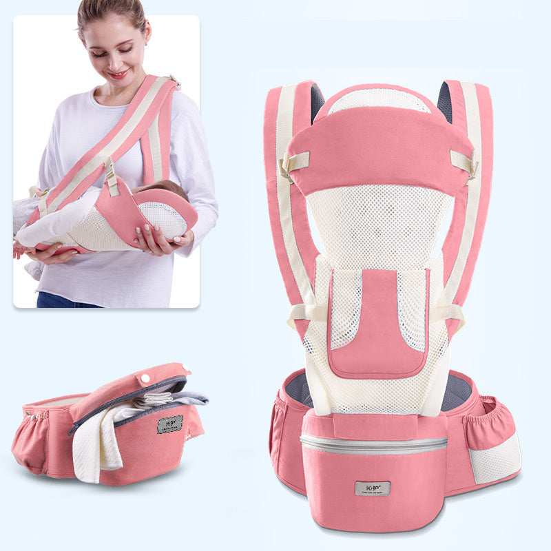 Ergonomic Baby Carrier Infant Baby Hipseat Carrier 3 In 1 Front Facing Ergonomic Kangaroo Baby Wrap Sling - iztia