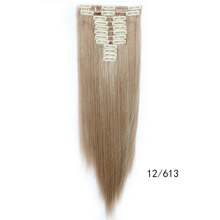 Straight hair wig piece clip hairless hair extension piece - iztia