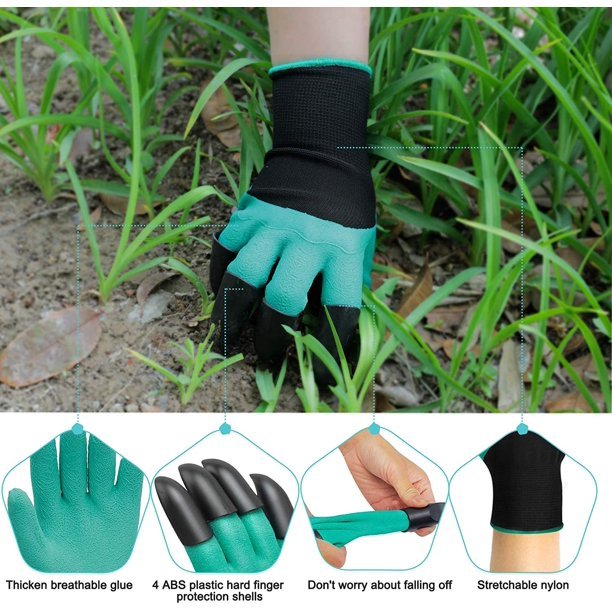 Garden Gloves With Claws Waterproof Garden Gloves For Digging Planting Breathable Gardening Gloves For Yard Work - iztia