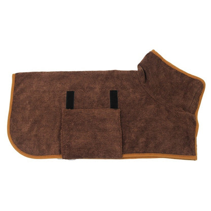 Absorbent Pet Bathrobe With Waist-wrapped Microfiber - iztia