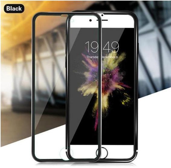 Compatible with Apple, Compatible with Apple , Tempered Glass Full Screen Protector 3D Aluminum Alloy Protective Glass For iPhone - iztia