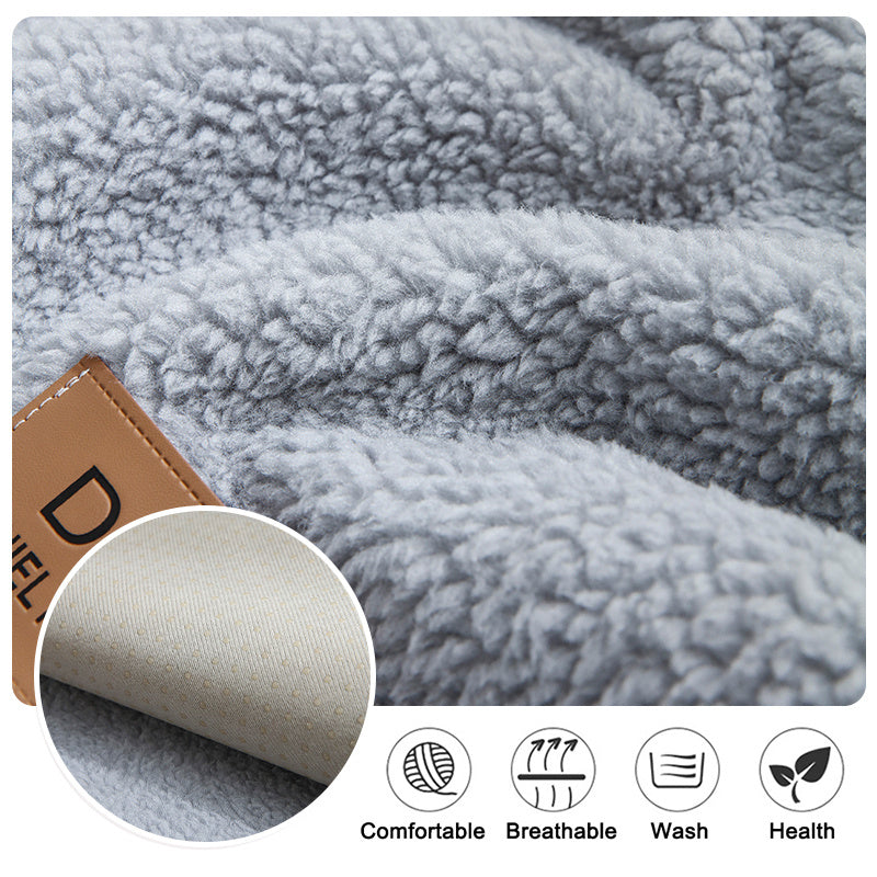 Modern Solid Color Winter Lamb Wool Sofa Towel Thicken Plush Soft And Smooth Sofa Covers For Living Room Anti-slip Couch Cover - iztia