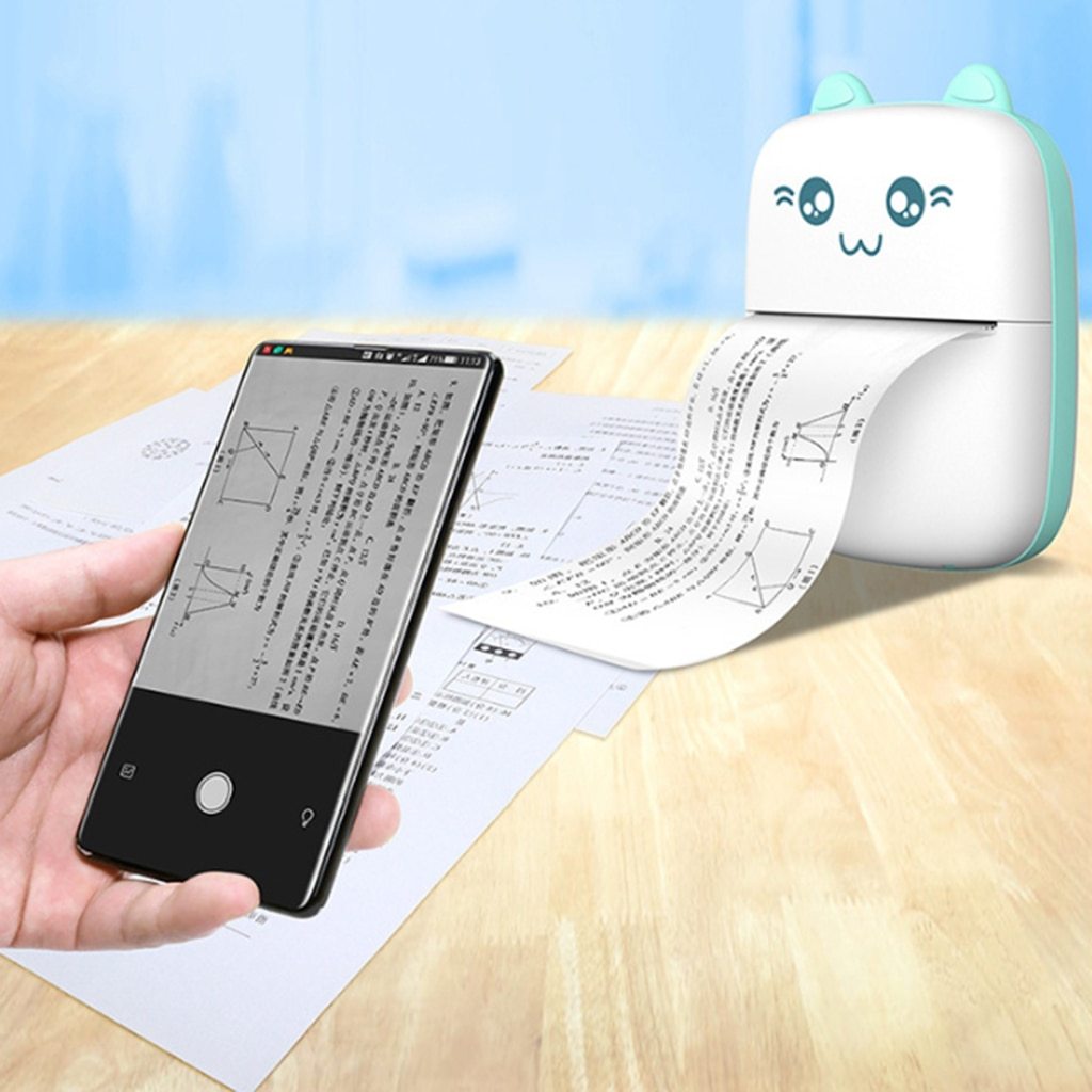 Mini Portable Printer: Bluetooth/WiFi Connectivity for Mobile Phone Photo Printing, Pocket-Sized for Students & Note Taking - iztia