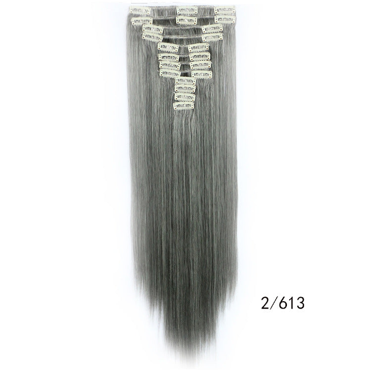 Straight hair wig piece clip hairless hair extension piece - iztia