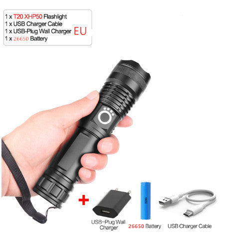 USB Charging Zoom P50 Flashlight - iztia