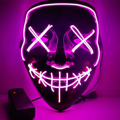 Line Up Festive Led Glitter Grimace Glow Mask - iztia