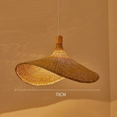 Bamboo Chandelier New Japanese Style Lamps - iztia