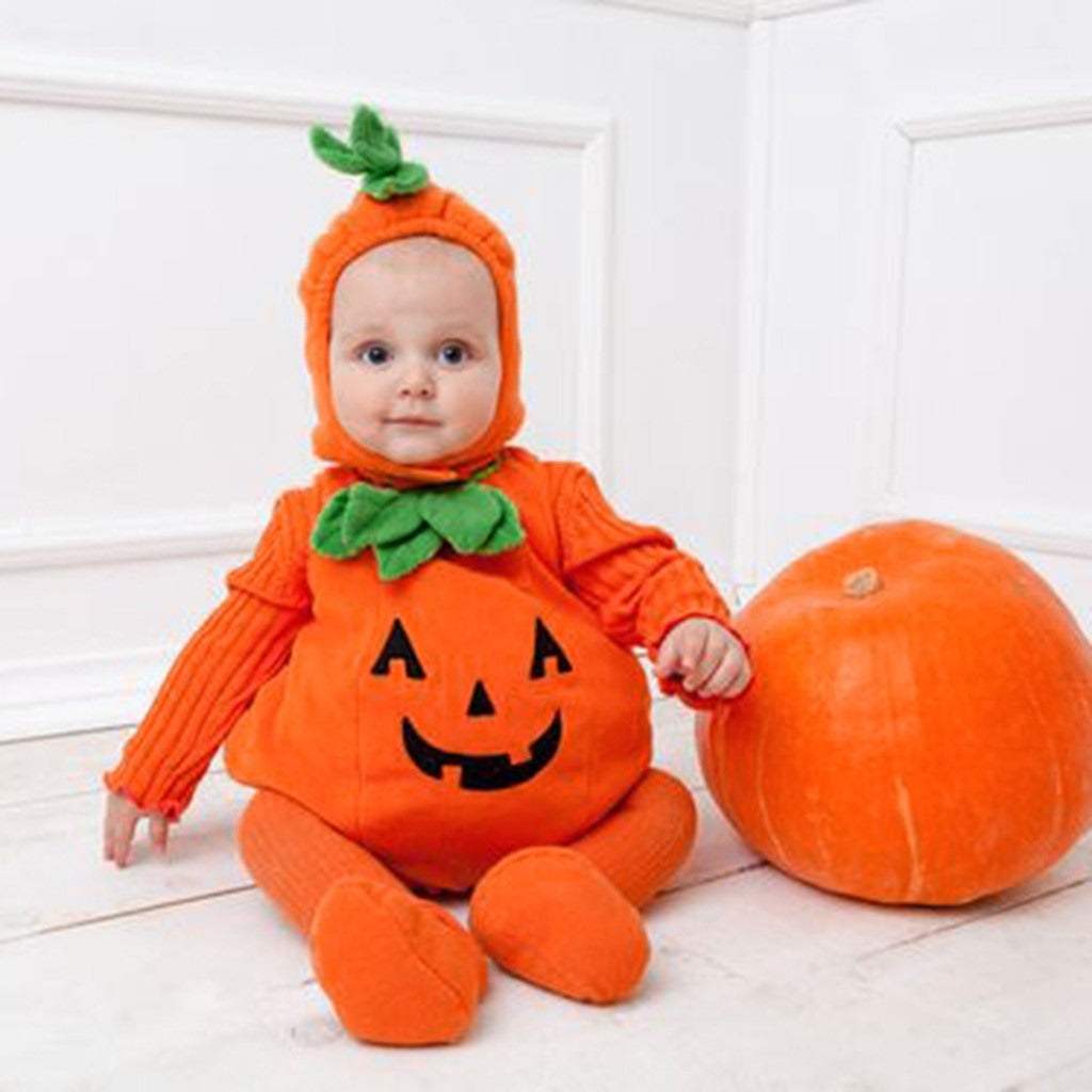 Baby Clothes Fashion Cosclothes Halloween Costume Pumpkin Cosplay Halloween Jumpsuit - iztia