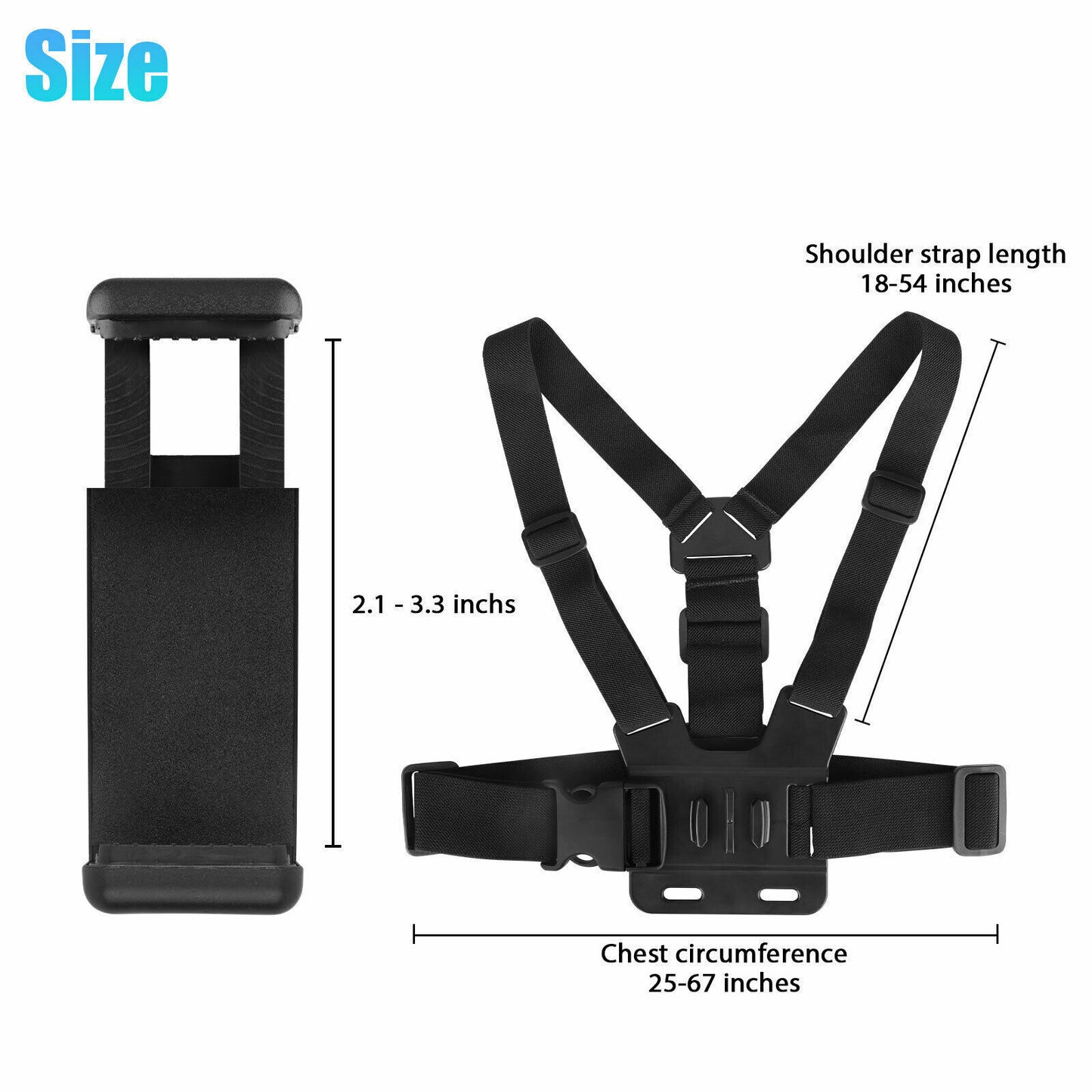 Chest Strap Mount Accessories Adjustable Phone Holder For GoPro Hero 9 8 - iztia