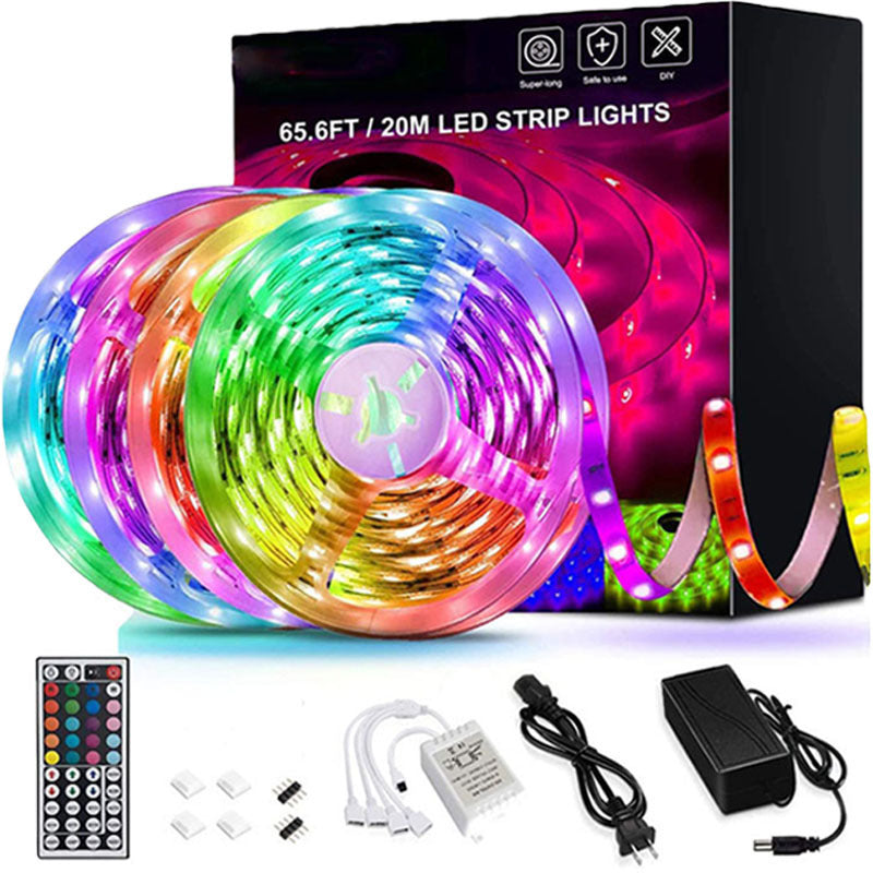 LED Strip Lights Lamp 5050 RGB Flexible Tape Diode 5M Controller Room Decor TV Computer BackLight Decoration Christmas - iztia