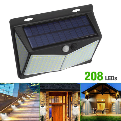 Iztia® Solar Outdoor Lights - 3000LM, 188 LED Motion Sensor, 4-Head IP65 Waterproof Security Flood Lights, 270° Wide Angle Wall Lights for Backyard and Yard - iztia