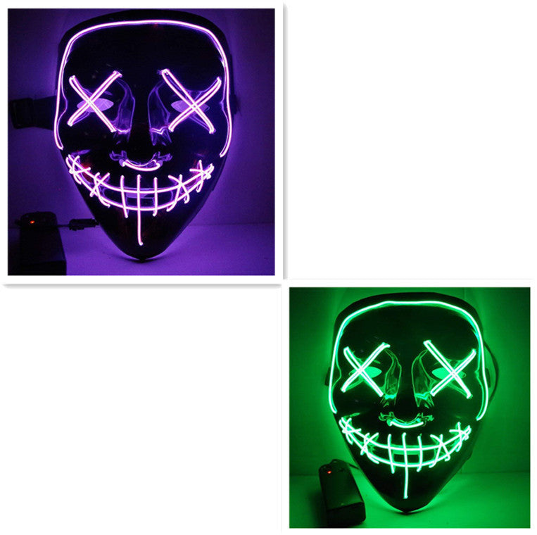 Line Up Festive Led Glitter Grimace Glow Mask - iztia