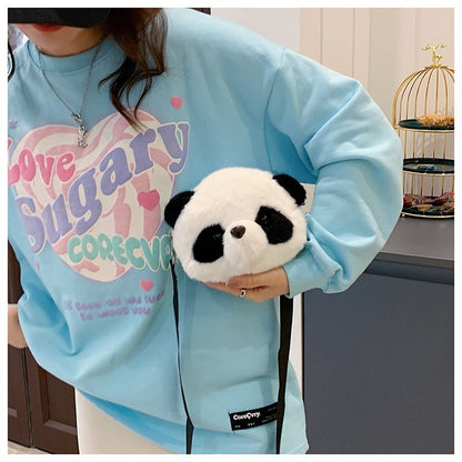 Panda Backpack Doll Phone Shoulder Bag Plush Toy - iztia