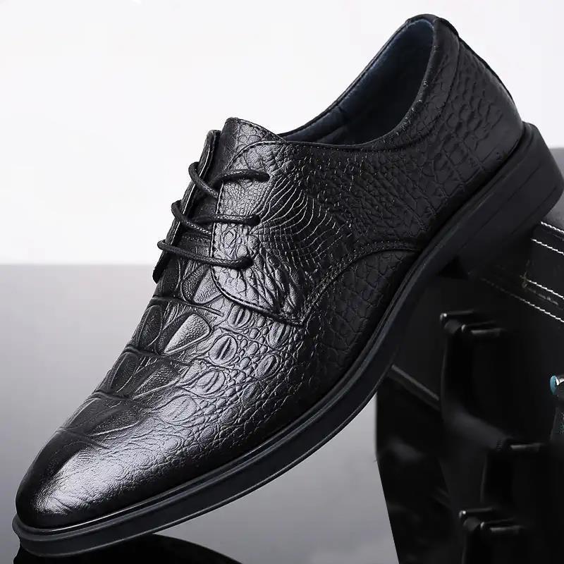 Heightened Breathable Business Formal Casual Leather Shoes - iztia