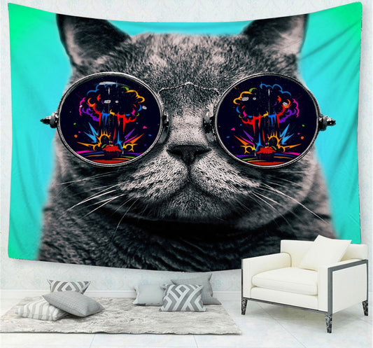 Cute Cat Tapestry Living Room House Decoration Tapestry Wall Hanging Room Decor Aesthetic - iztia