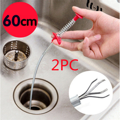 60CM Sewer Dredger Spring Pipe Dredging Tool Household Hair Cleaner Drain Clog Remover Cleaning Tools Household For Kitchen Sink Kitchen Gadgets - iztia