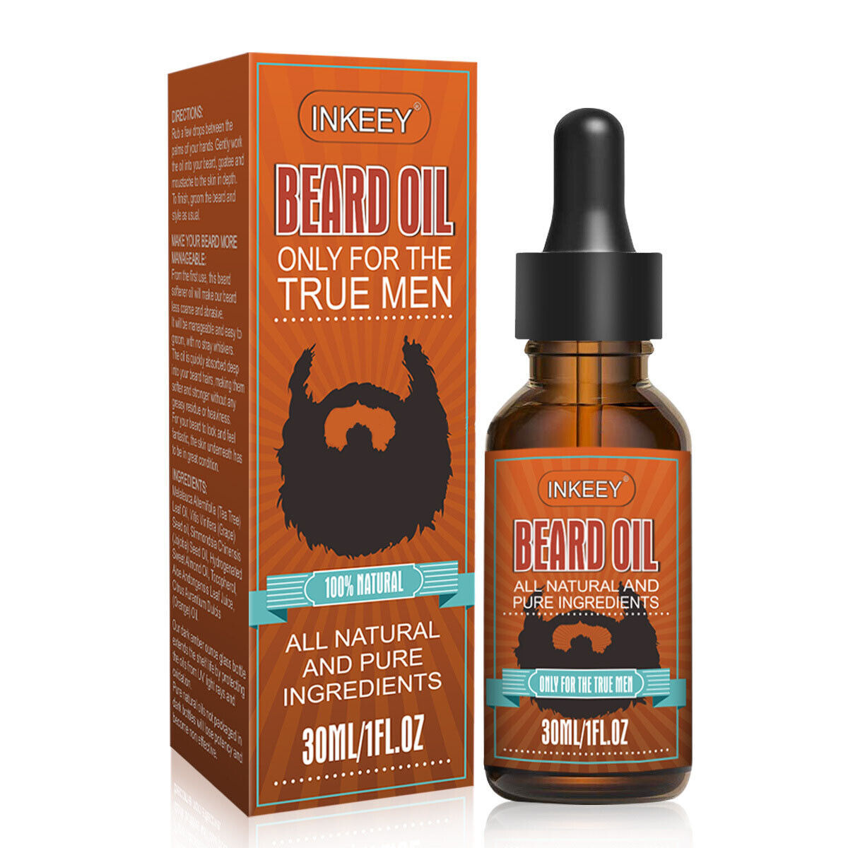 Beard Growth Oil Serum Fast Growing Beard Mustache Facial Hair Grooming For Men - iztia