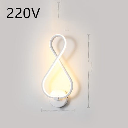 led wall lamp nordic minimalist bedroom bedside lamp - iztia