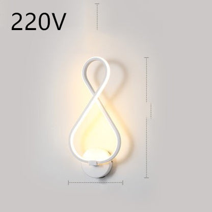 led wall lamp nordic minimalist bedroom bedside lamp - iztia