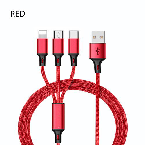 3 In 1 USB Cable For 'IPhone XS Max XR X 8 7 Charging Charger Micro USB Cable For Android USB TypeC Mobile Phone Cables - iztia