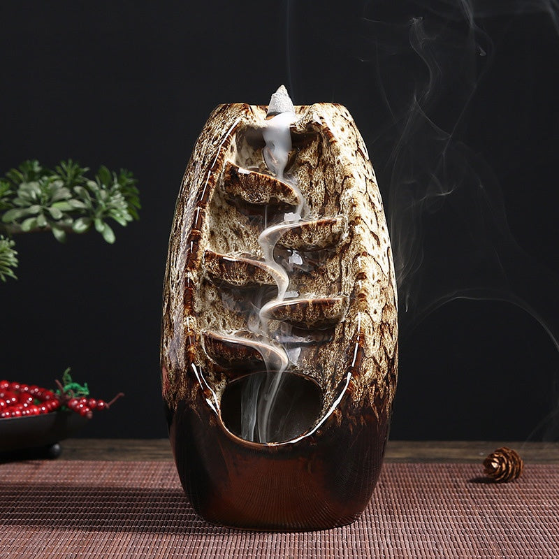 Multi-layers Ceramic Back flow Incense Burner - iztia