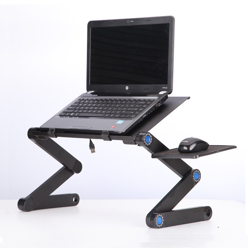 Laptop Table Stand With Adjustable Folding Ergonomic Design Stand Notebook Desk For Ultrabook Netbook Or Tablet With Mouse Pad - iztia