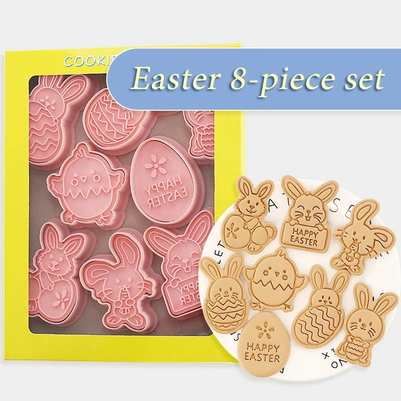 Easter Cookie Mold Cartoon Bunny Easter Egg Cookie Press - iztia