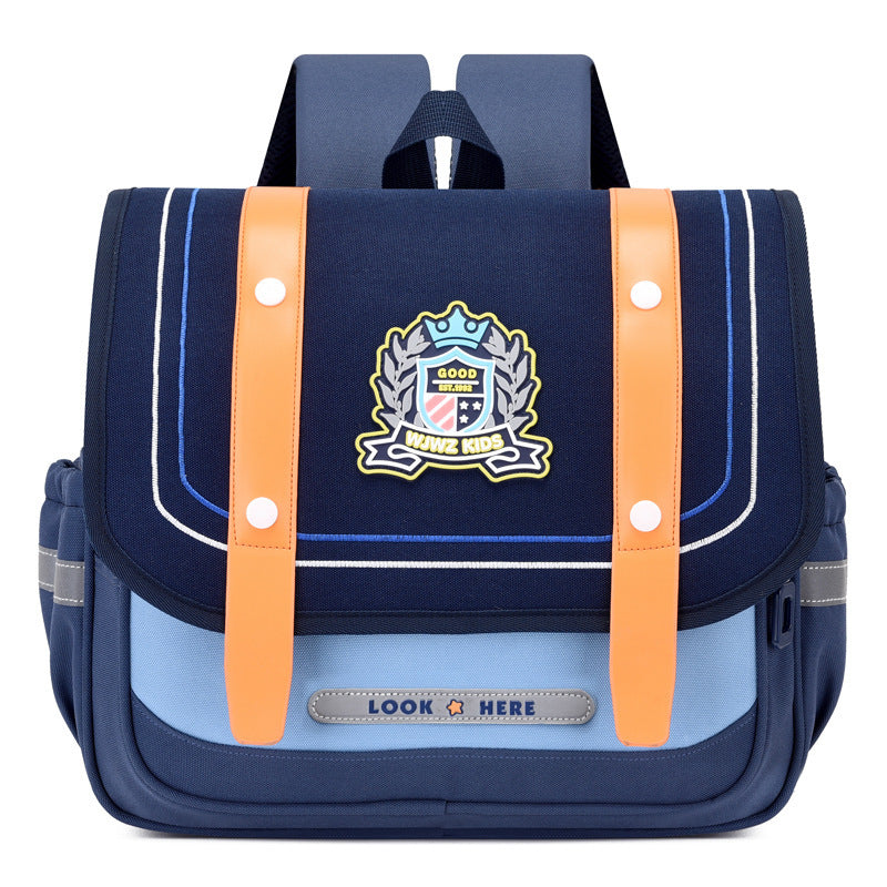 Elementary School Student Schoolbag British Style Boys And Girls Burden Reduction Children Backpack - iztia