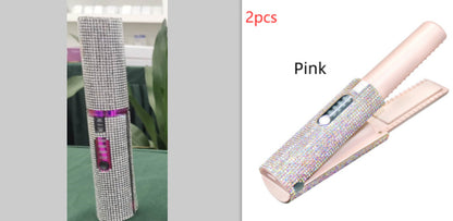 2-In-1 Electric USB Hair Straightening Brush Straightener Brush Multifunctional Comb Straightening Styler Hair Curler - iztia