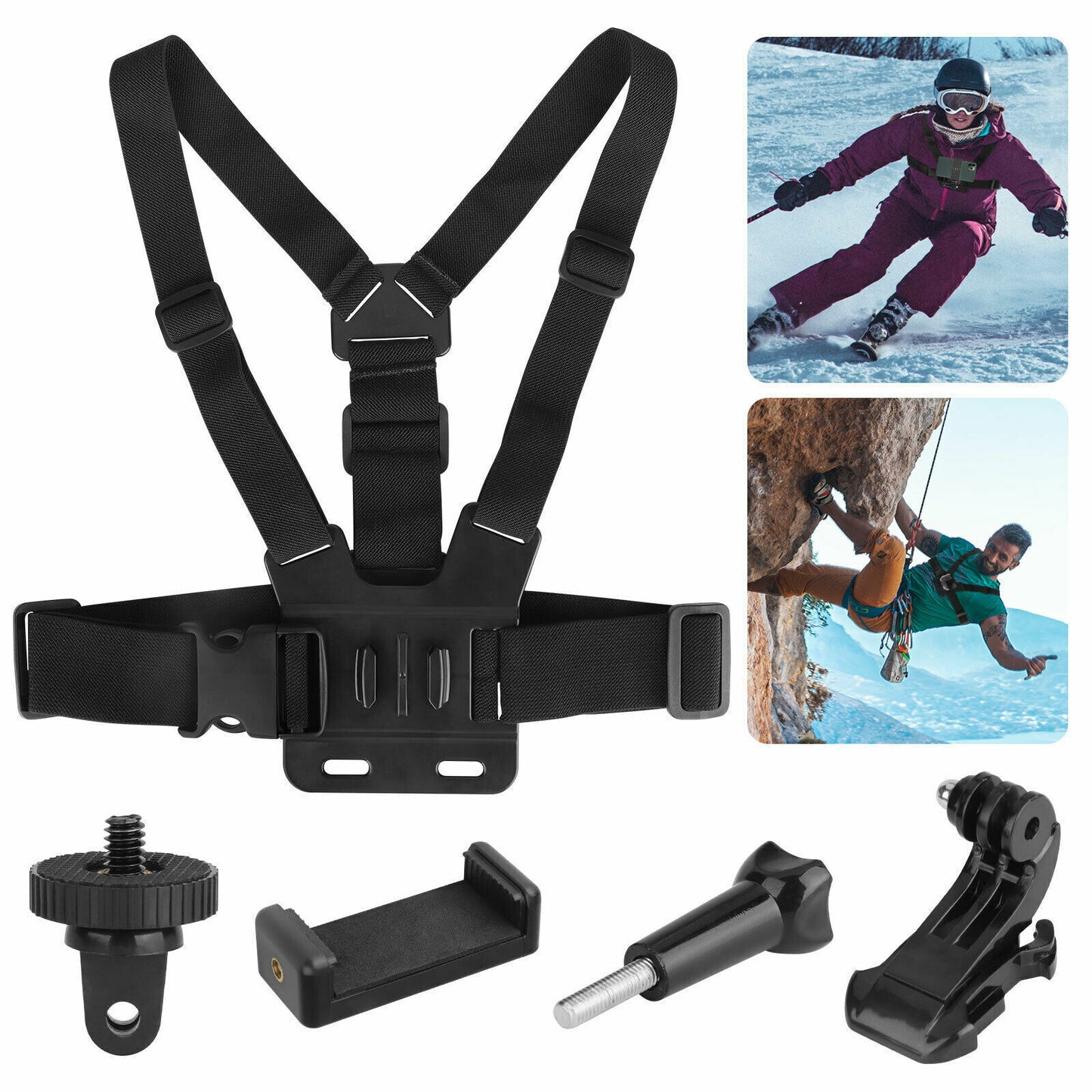 Chest Strap Mount Accessories Adjustable Phone Holder For GoPro Hero 9 8 - iztia