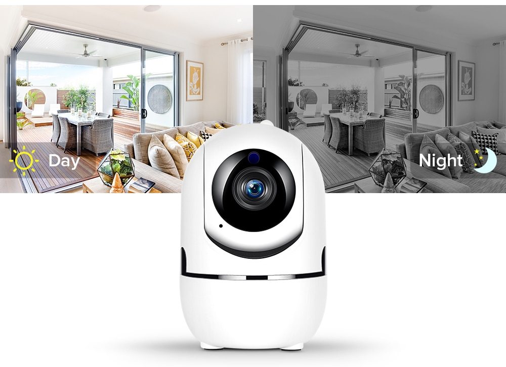 1080P Home Security Surveillance  Auto Tracking Camera US Plug - iztia