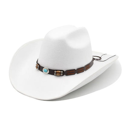 Woolen Hat, Turquoise Belt, Western Denim - iztia