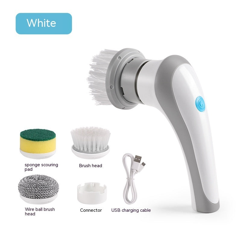 Electric Cleaning Brush 4 In 1 Spinning Scrubber Handheld Electric Cordless Cleaning Brush Portable - iztia