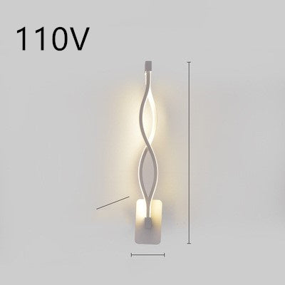 led wall lamp nordic minimalist bedroom bedside lamp - iztia