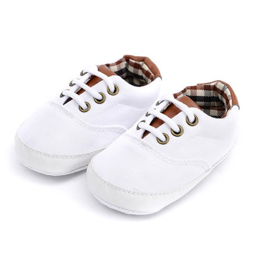 Solid color casual lace soft bottom baby canvas shoes baby shoes toddler shoes - iztia