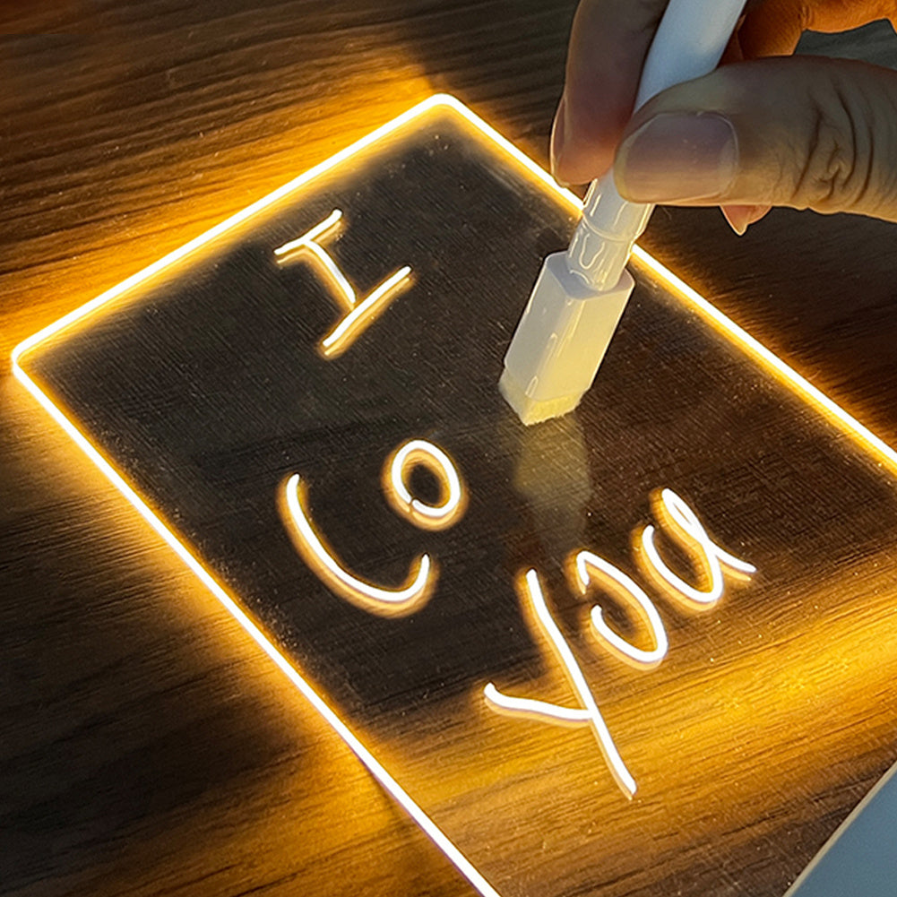 Creative Note Board Creative Led Night Light USB Message Board Holiday Light With Pen Gift For Children Girlfriend Decoration Night Lamp - iztia