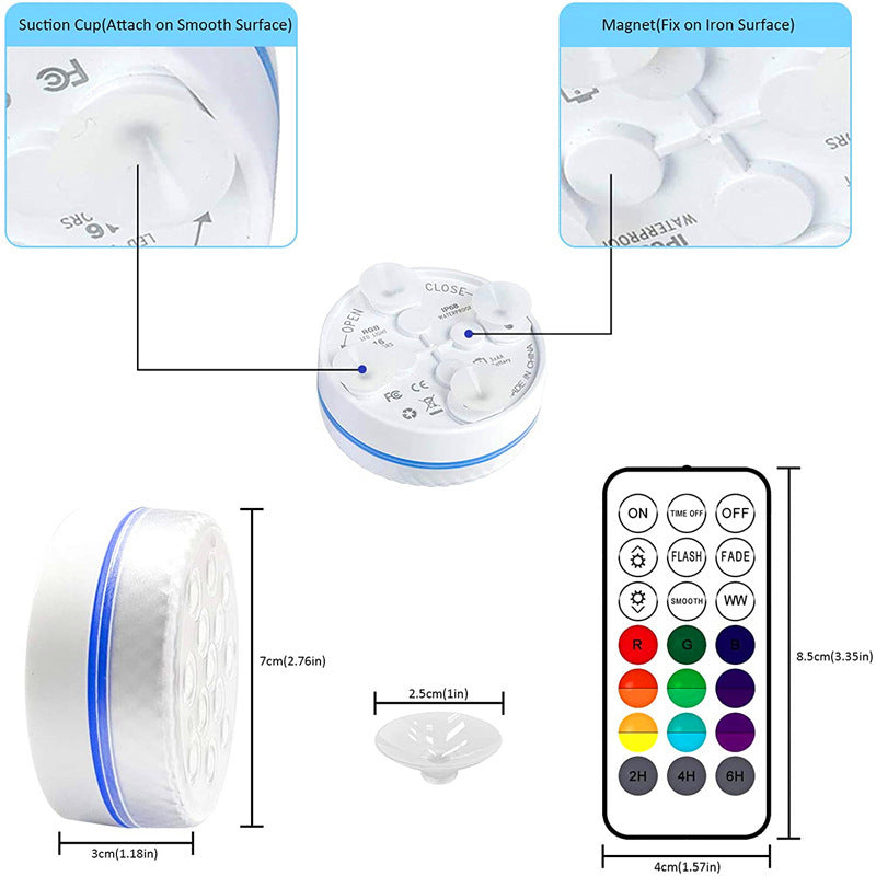 Color Changing Remote Control Diving Light - iztia