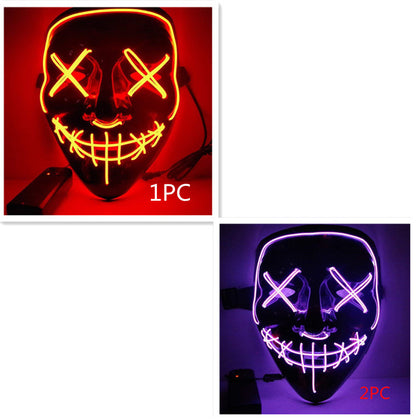 Line Up Festive Led Glitter Grimace Glow Mask - iztia