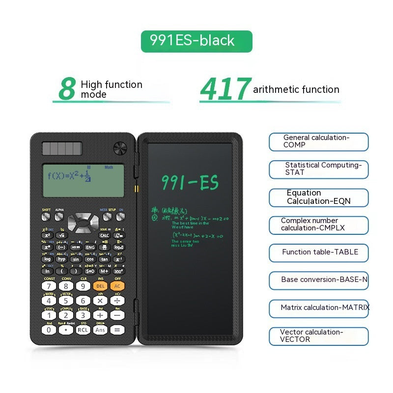 2 In 1 Foldable Scientific Calculators Handwriting Tablet Learning Function Calculator  Foldable Desk Scientific Calculators - iztia