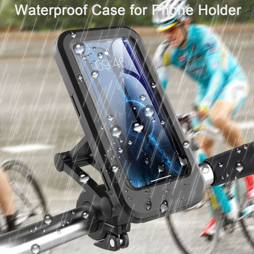 Bicycle Motorcycle Waterproof Mobile Phone Stand Waterproof Mobile Phone Case Folding Mobile Phone Navigation Stand Rainproof Bag - iztia