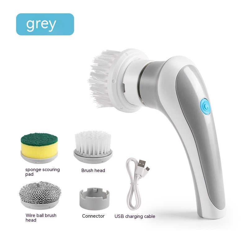 Electric Cleaning Brush 4 In 1 Spinning Scrubber Handheld Electric Cordless Cleaning Brush Portable - iztia