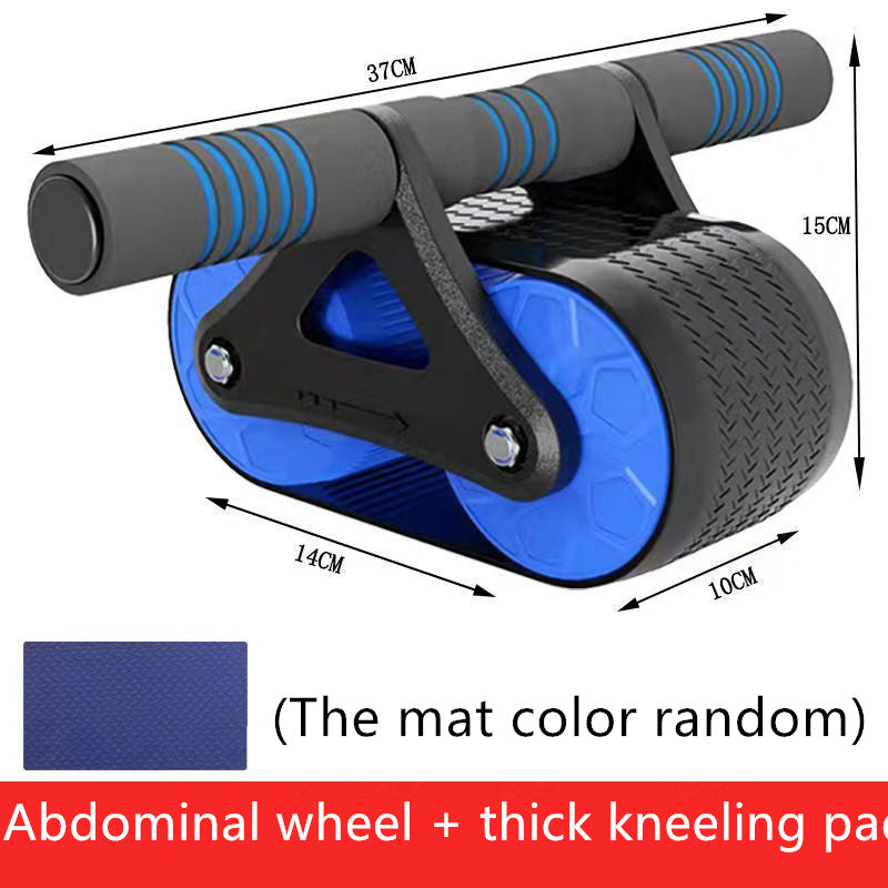 Double Wheel Abdominal Exerciser Women Men Automatic Rebound Ab Wheel Roller Waist Trainer Gym Sports Home Exercise Devices - iztia