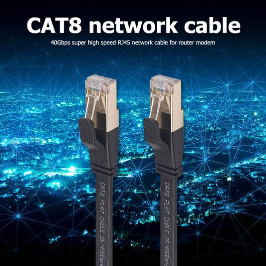 High-Speed 40Gbps Cat8 Ethernet Cable - SFTP LAN Patch Cord with Gold-Plated Connectors - iztia