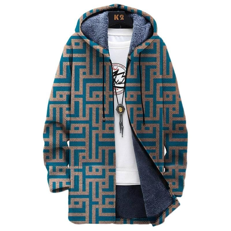 Men's Digital Printed Stand Collar Jacket - iztia