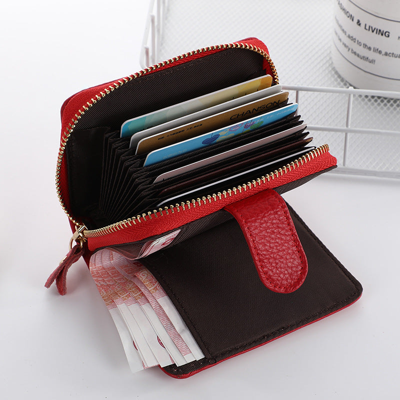 Short Organ Women's Leather Card Holder Coin Purse