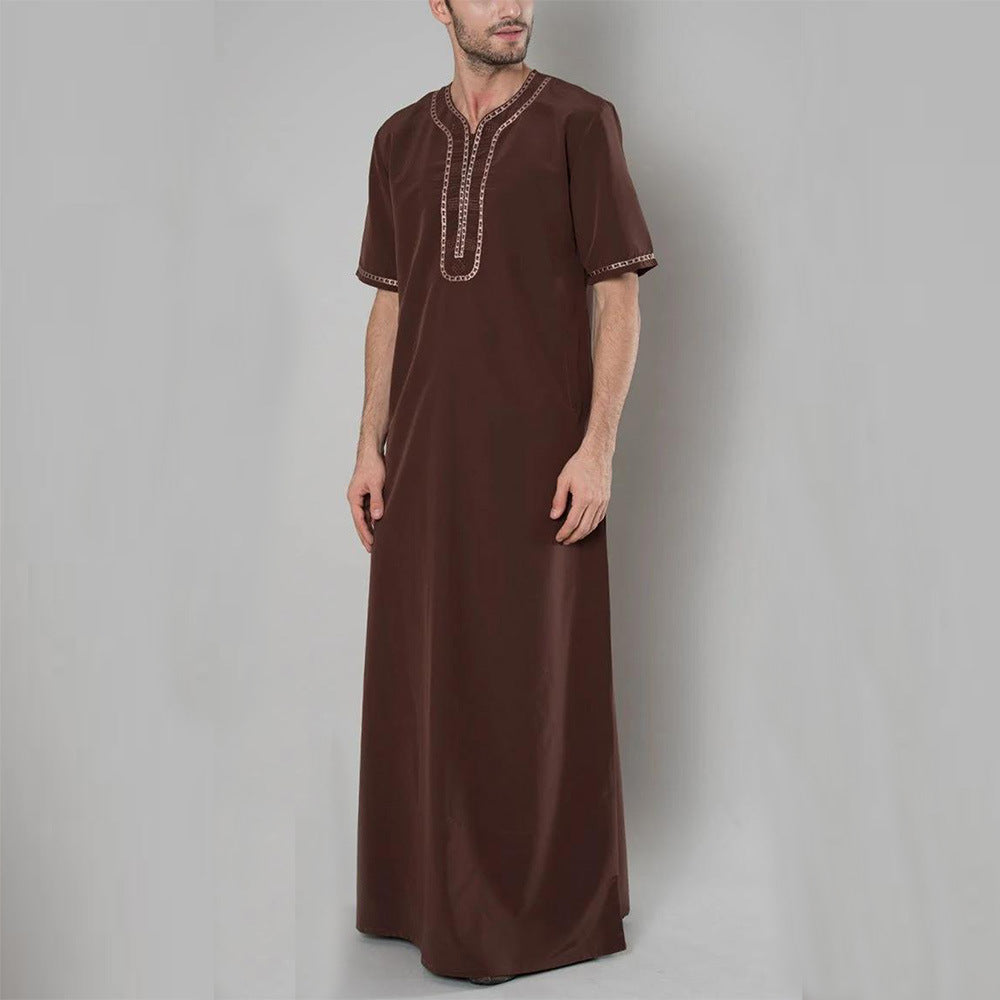 Men's new casual Muslim robe with a relaxed fit - iztia